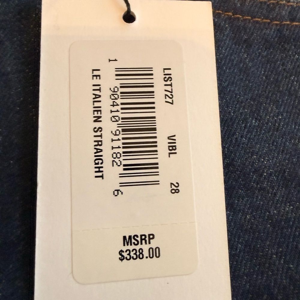 Frame Le Italien Straight Classic Blue Denim Jeans NWT Size 28 - Picture 10 of 11